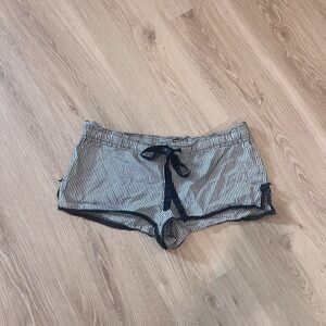 La SENZA Black and White Striped Shorts